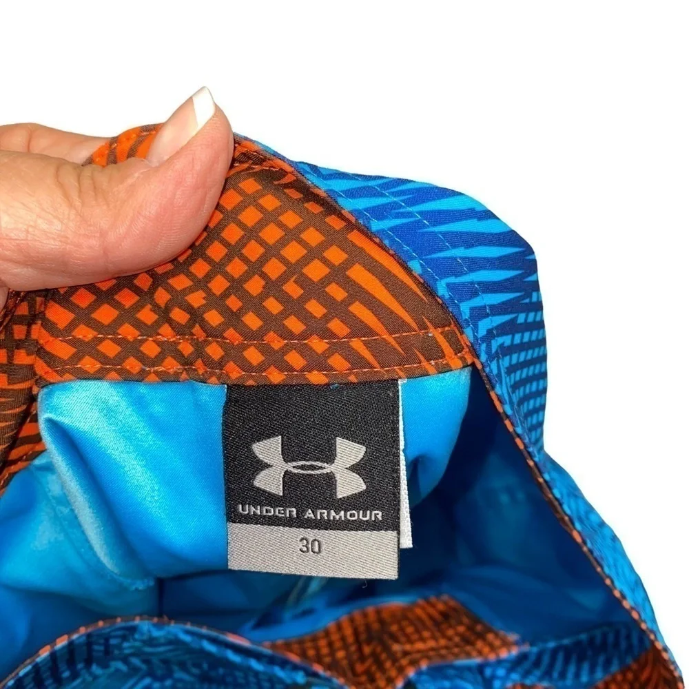 Men's Under Armour‎ Board Shorts Swim Trunks w/ Zip Pocket Loose Fit Blue Sz 30